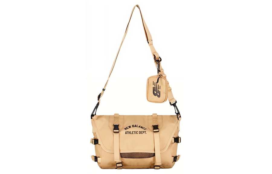 New Balance New Balance Fabric Messenger Bag, Shoulder Bag, Crossbody Bag Regular Unisex Light Umber