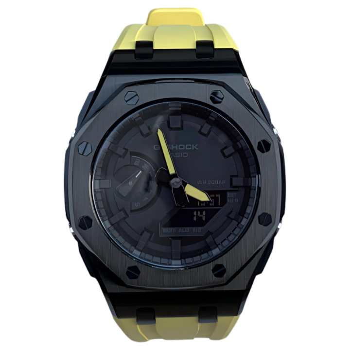 CASIO CASIO Custom Collection Electronic Movement Rubber Strap Watch Unisex Black Dial