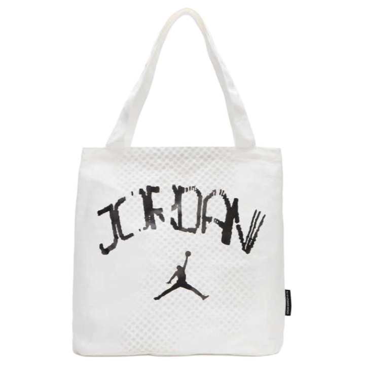 Jordan Jordan Cotton Tote Bag, Shopping Bag, Handbag, Shoulder Bag Unisex White
