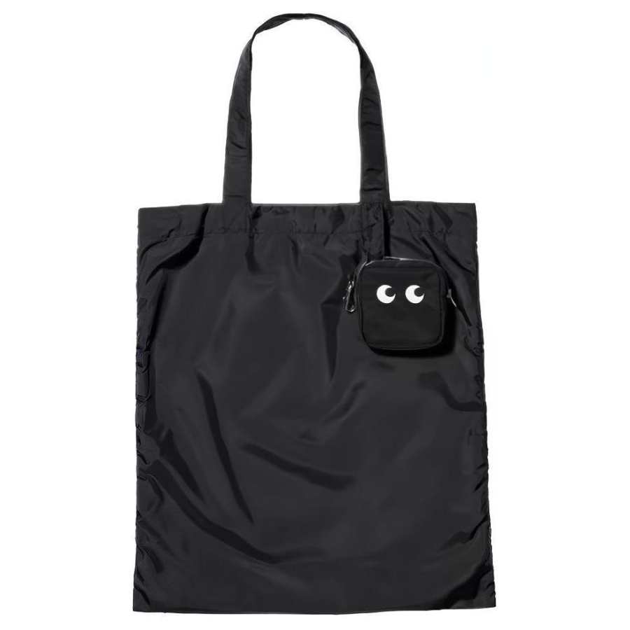 UNIQLO ANYA HINDMARCH Collaboration Polyester Shoulder Bag, Handbag Regular Women's Black