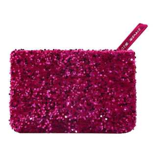 Apm Monaco Cotton With Fabric Clutch Regular Women's Fuchsia