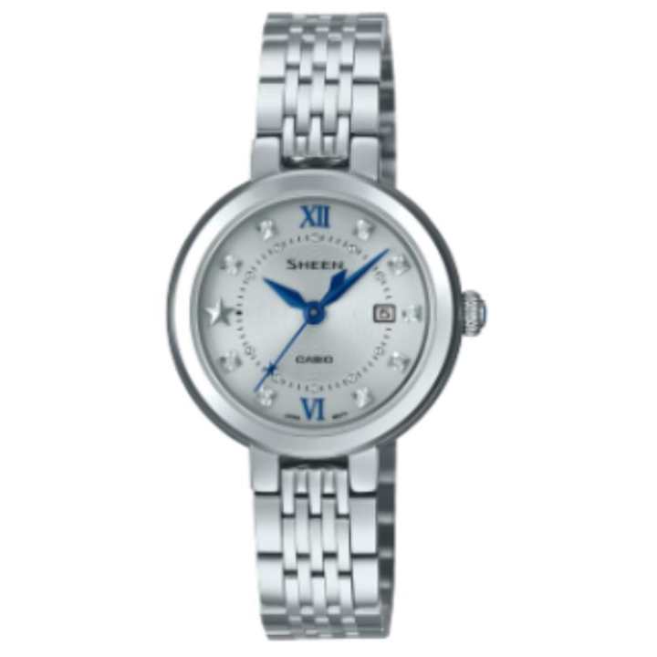 CASIO CASIO Solar Quartz Movement Stainless Steel Strap Watch Women's Watch Silver Dial