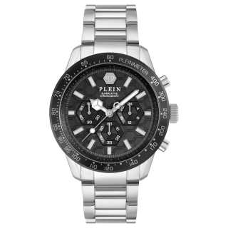 PHILIPP PLEIN Wrist Watches Quartz Movement Metal Strap 44mm Black Dial Men's Watches ['50', 149262]m Waterproof