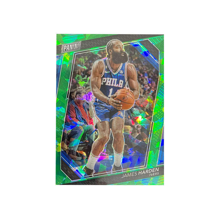 PANINI 2023 76ers, James Harden, Green Ice Crushed, 21/99 Parallel, Star Card, Card Condition Pass Sports Cards 1 Pc