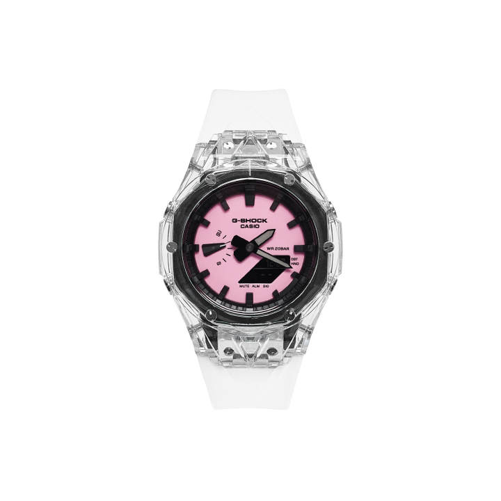 CASIO CASIO Custom Collection Quartz Movement Rubber Strap Watch Men's Watches Pink Watch Dial