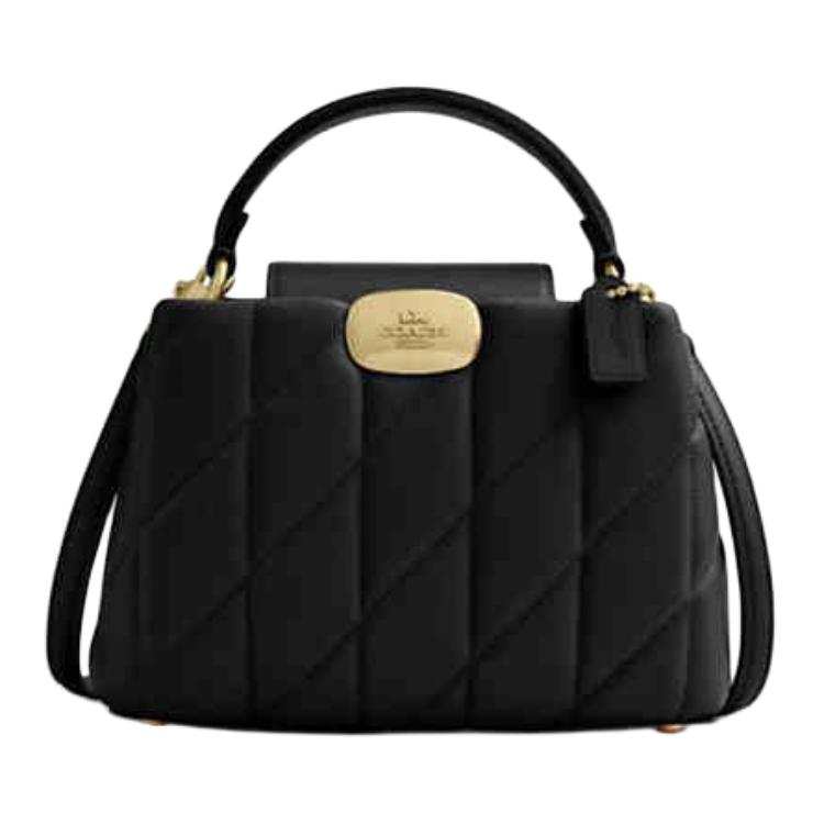 COACH Eliza Sheepskin Shoulder Bag, Crossbody Bag, Handbag Small Women's Black
