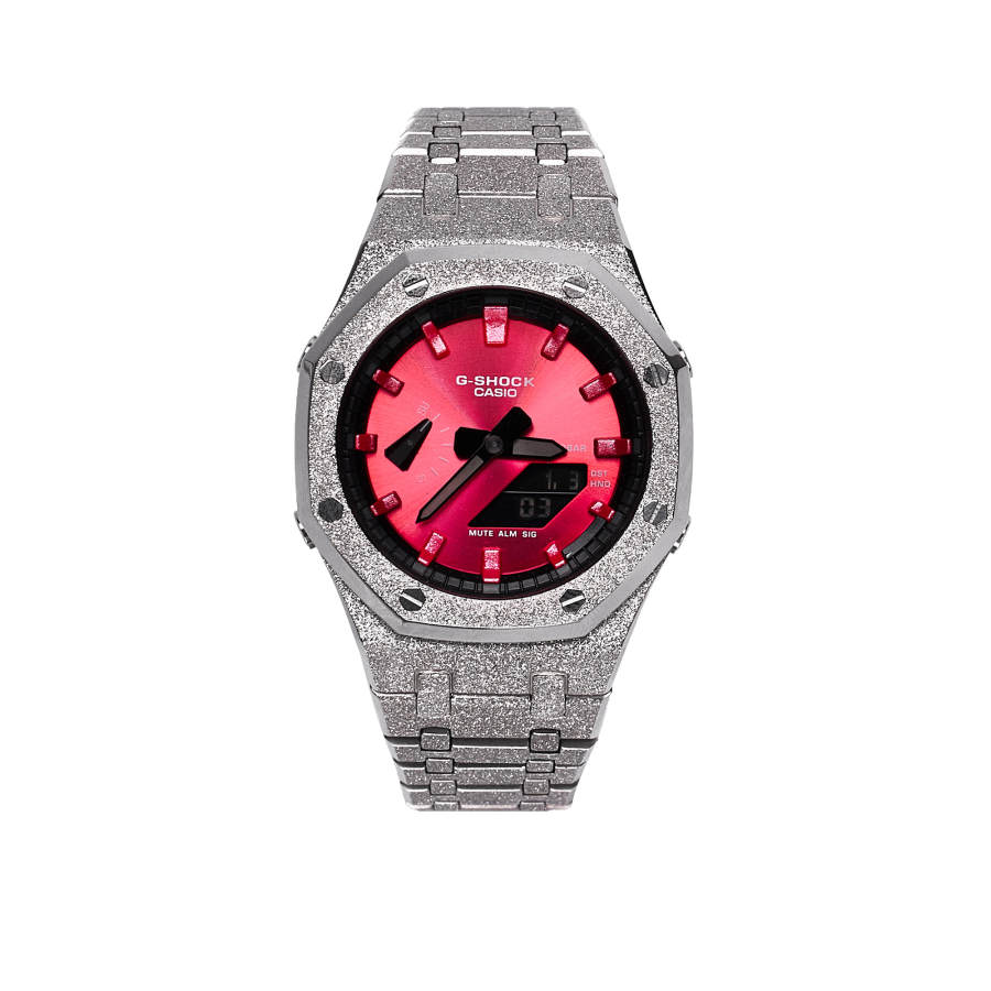 CASIO CASIO Custom Collection Quartz Movement Stainless Steel Watchband Watch Men's Watches Red Watch Dial