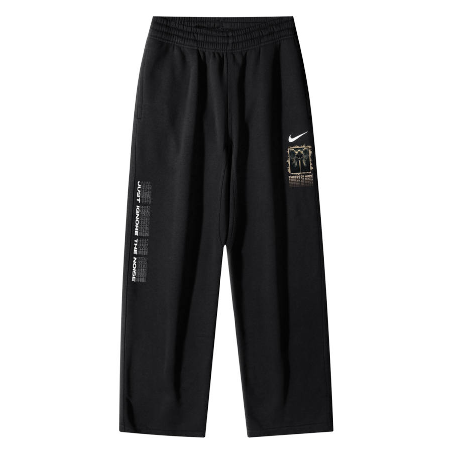 Nike Nike AS Nike Club OH Pant Swoosh NF Faux Linen Battle Angel Logo Breathable Fleece Lined Casual Knitted Sweatpants