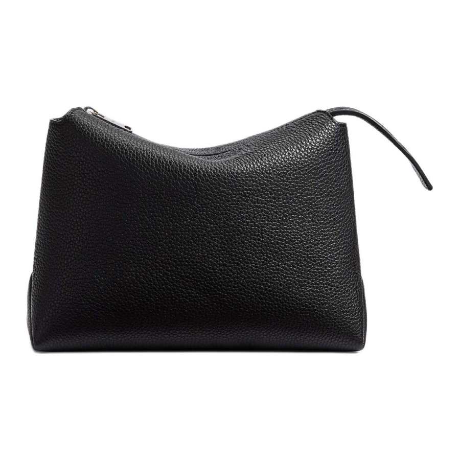 KHAITE Litchi Grain Calfskin Clutch Women's Black