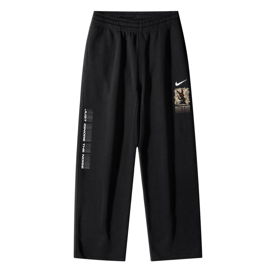 Nike Nike Club AS Nike OH Pant Swoosh NF Faux Linen Anti Ghost Rabbit Logo Breathable Fleece Lined Knitted Sweatpants Unisex
