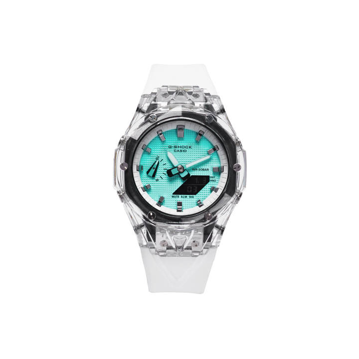 CASIO CASIO Custom Collection Quartz Movement Resin Strap Watch Men's Watches Green Dial