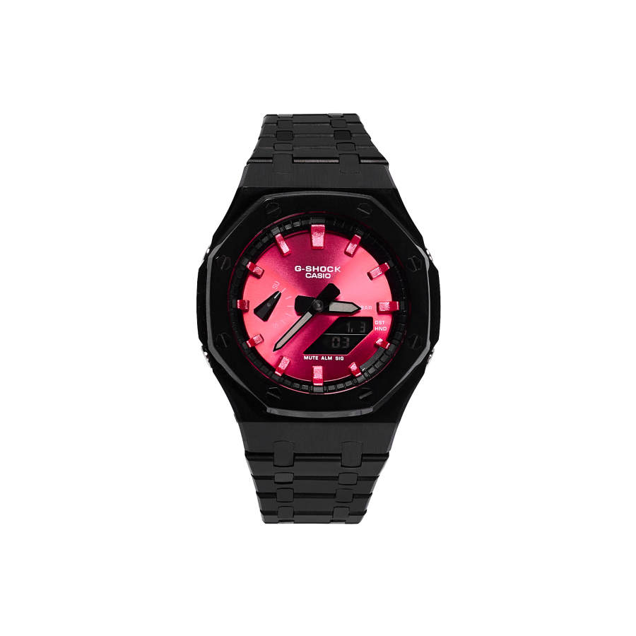 CASIO CASIO Custom Collection Quartz Movement Stainless Steel Watchband Watch Men's Watches Red Watch Dial
