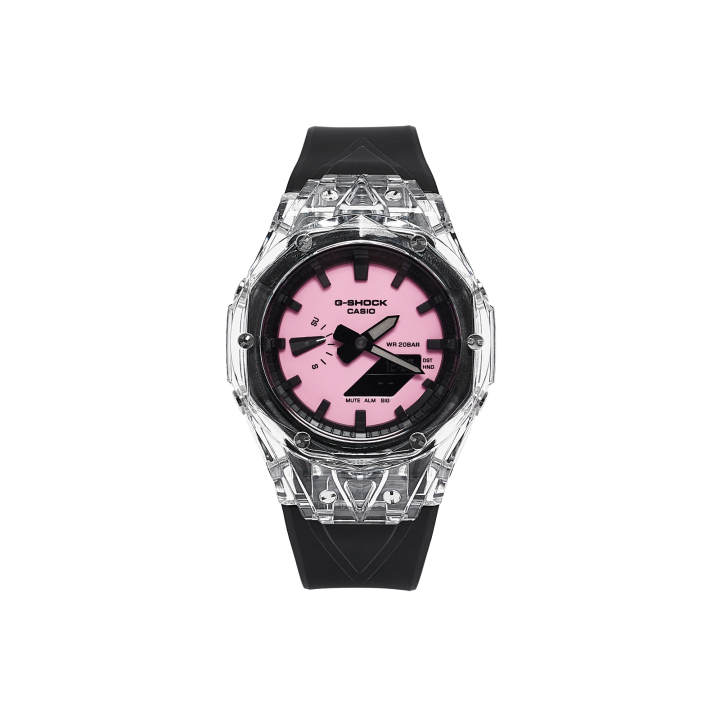 CASIO CASIO Custom Collection Quartz Movement Rubber Strap Watch Men's Watches Pink Watch Dial