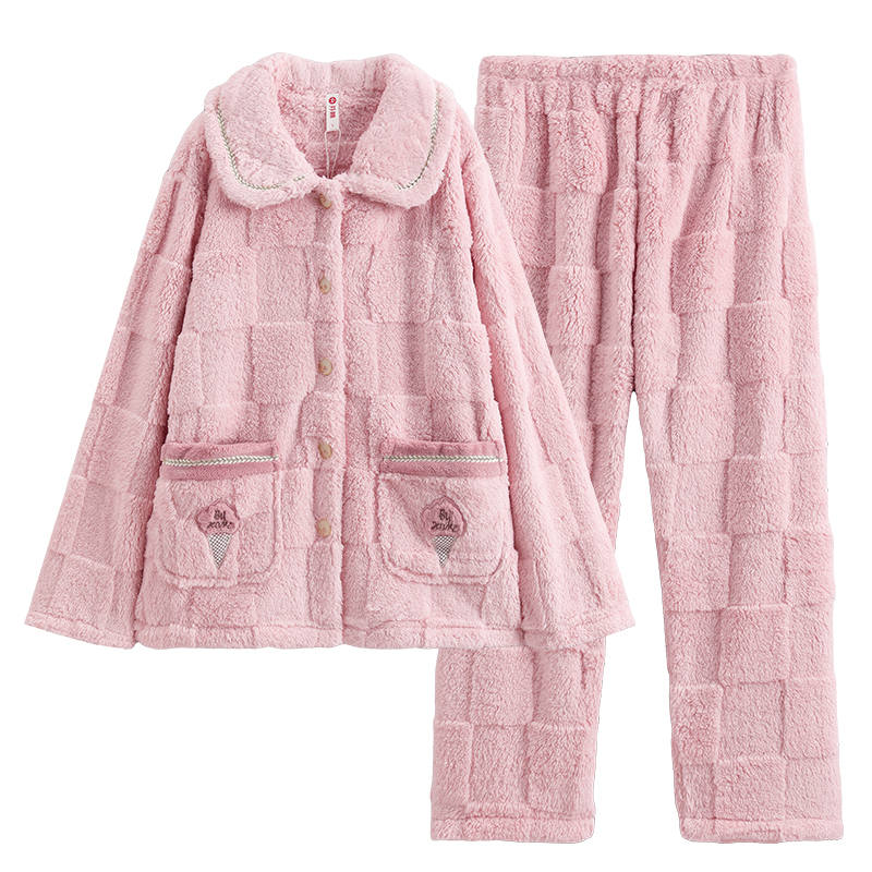 FENTENG Pajama Set Women's Cherry Blossom Pink