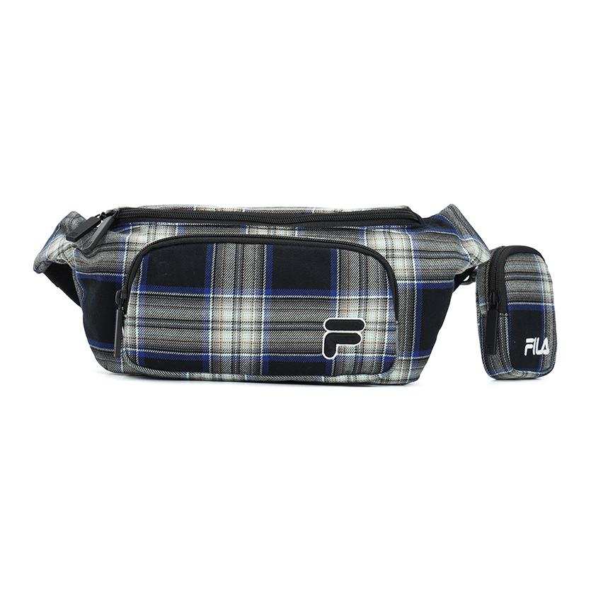 FILA FUSION Fabric Corduroy Fanny Pack Unisex Pitch Black