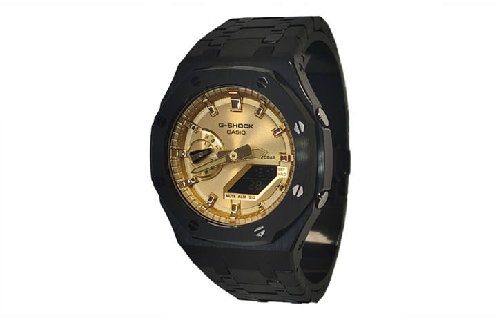 CASIO CASIO Men Liquid Crystal/Analog Dual Display Series 44mm Gold Watch