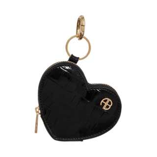Anine Bing Cow Leather Coin Purse Small Women's Black