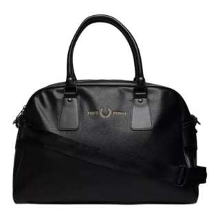 FRED PERRY Pu Shoulder Bag, Crossbody Bag, Handbag Unisex Black