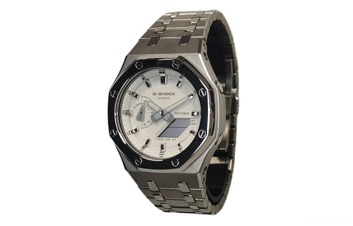 CASIO CASIO Men Liquid Crystal/Analog Dual Display Series 44mm White Watch