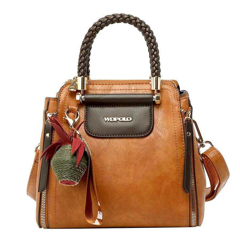 PAYOT Microfiber Synthetic Leather Shoulder Bag, Crossbody Bag, Handbag Regular Women's Brown