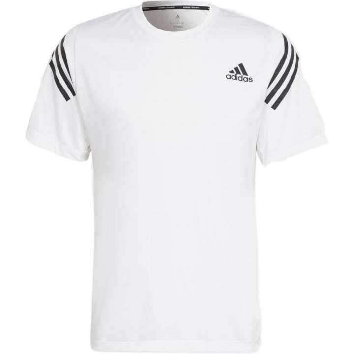 Adidas Adidas T Shirts Men's White Crew Neck Moderate Straight Fit
