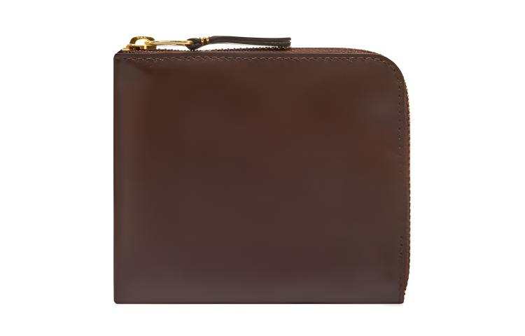 CDG Play Smooth Cow Leather Wallet Men's Brown