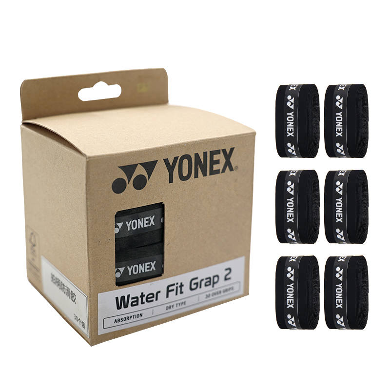 YONEX YONEX Badminton Grip Tapes Black/White Polyurethane, Polyester Thin 30 Pack