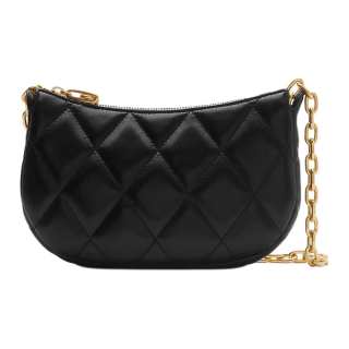Burberry Lambskin Shoulder Bag Women's Black