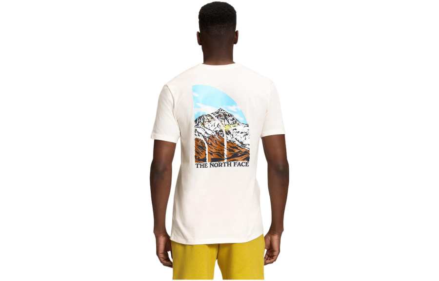 THE NORTH FACE T Shirts Men's White Crew Neck Moderate Straight Fit