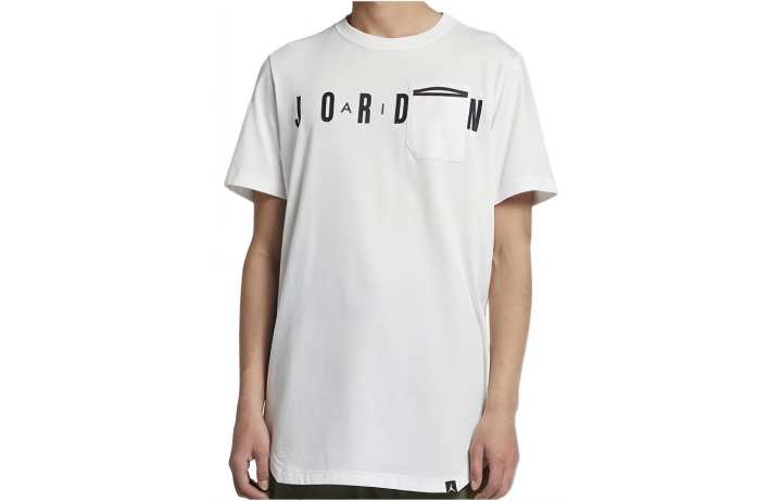 Jordan Jordan Sport T Shirts Men's White Crew Neck Moderate Straight Fit