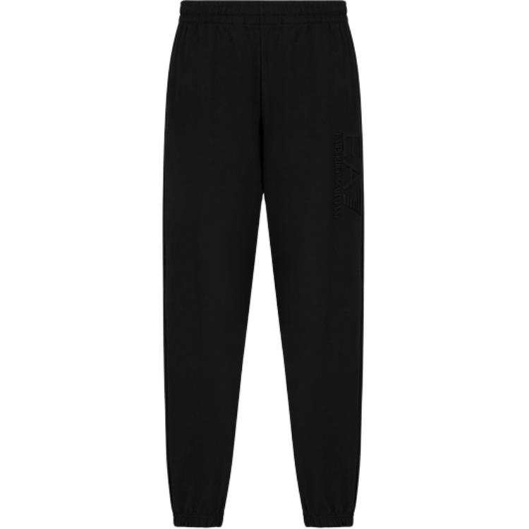 EMPORIO ARMANI EA7 SS25 Knitted Sweatpants Men's Black