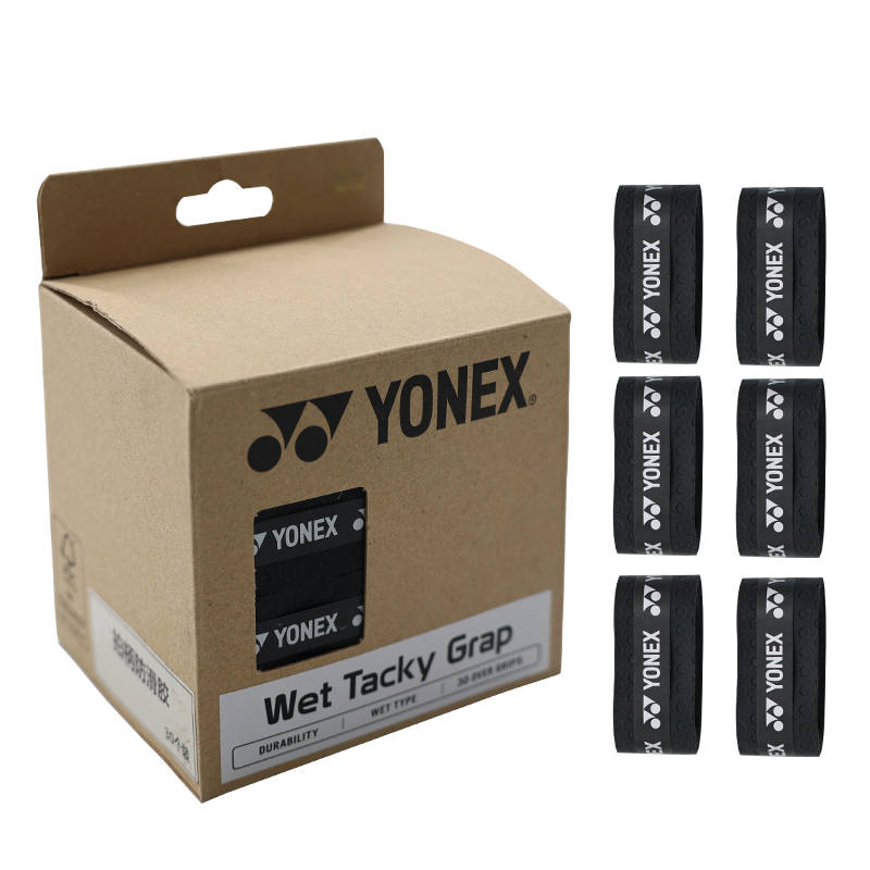YONEX YONEX Badminton Grip Tapes Black/White Polyurethane, Polyester Thin 30 Pack
