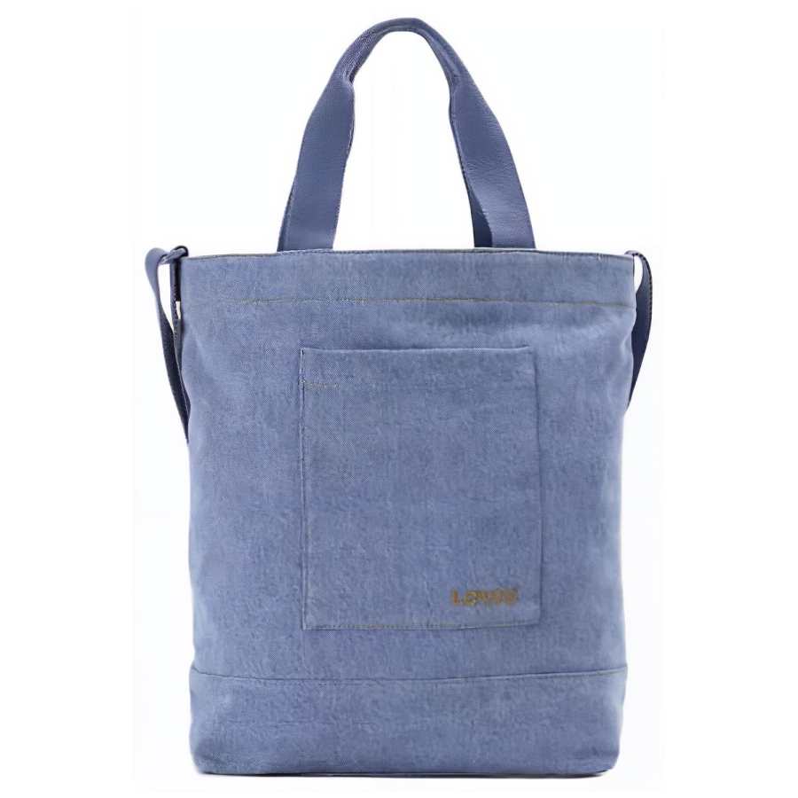 Levis Cotton With Denim Tote Bag, Shopping Bag, Shoulder Bag, Handbag Regular Unisex Light Sky Blue