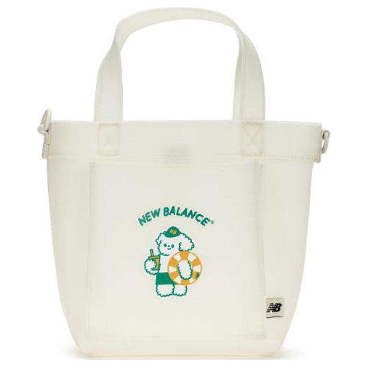 New Balance New Balance Polyurethane Shoulder Bag, Crossbody Bag, Handbag Regular Women's Ivory White