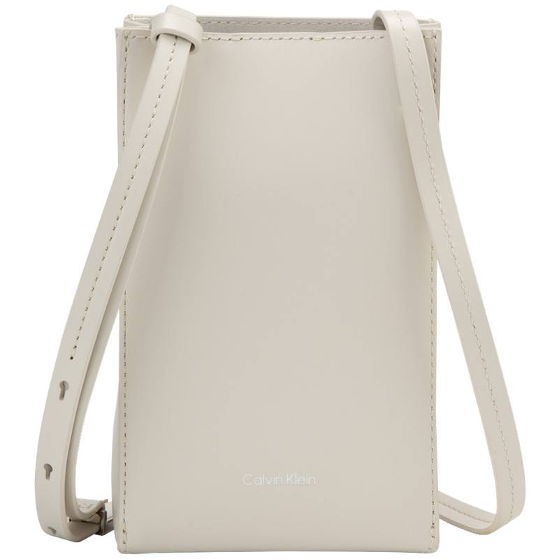 CALVIN KLEIN SS25 Cow Leather Crossbody Bags Medium Women's Light Brown