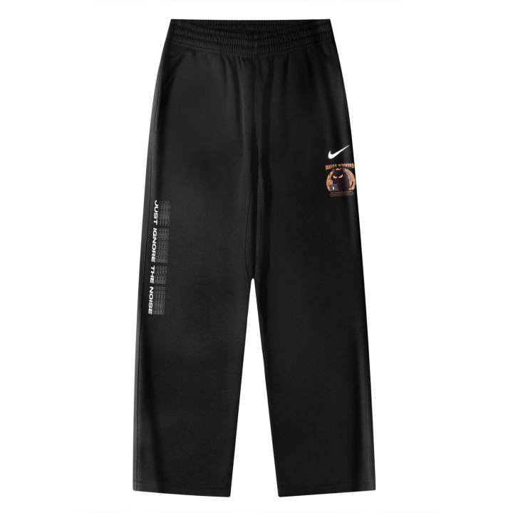 Nike Nike Brick Cat Logo Breathable Fleece Lined Casual Knitted Sweatpants Unisex Black