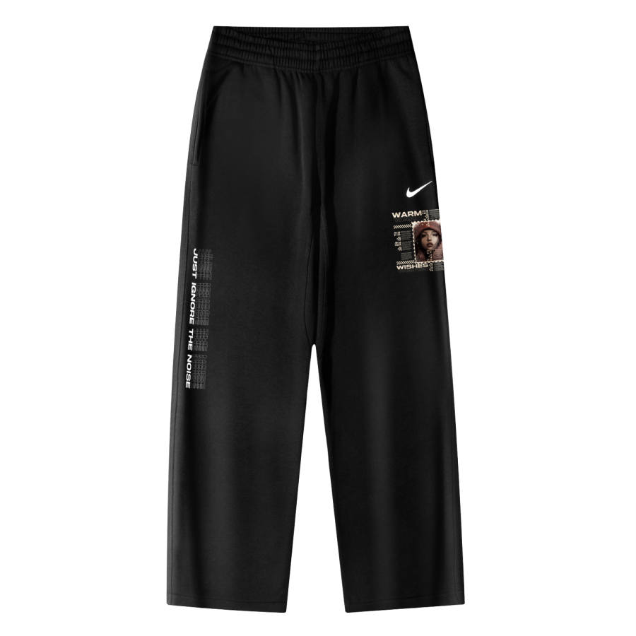 Nike Nike AS Nike Club OH Pant Swoosh NF Fleece Lined Logo Breathable Casual Knitted Sweatpants Unisex Black