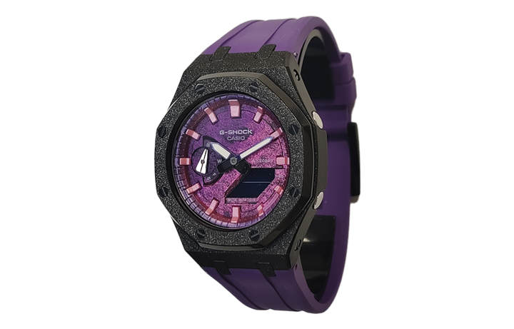 CASIO CASIO Men Liquid Crystal/Analog Dual Display Series 44mm Purple Watch