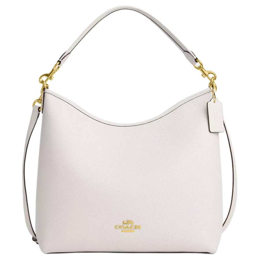 COACH COACH Leather Shoulder Bag Large Women's White