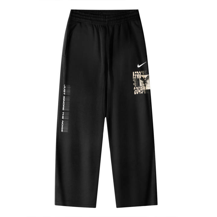 Nike Nike AS Nike Club OH Pant Swoosh NF Demon Letter Logo Breathable Fleece Lined Casual Knitted Sweatpants Unisex Black