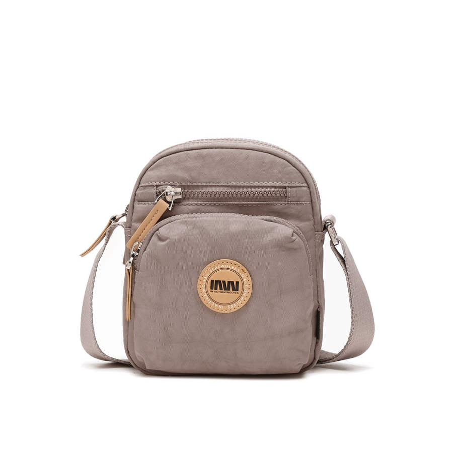 SEPTWOLVES SEPTWOLVES Fabric Crossbody Bag Medium Women's Khaki