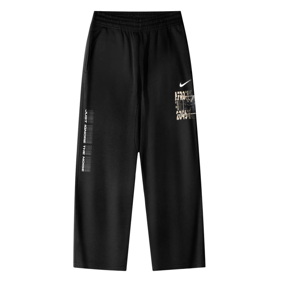 Nike Nike AS Nike Club OH Pant Swoosh NF Angel Letter Logo Breathable Fleece Lined Casual Knitted Sweatpants Unisex Black