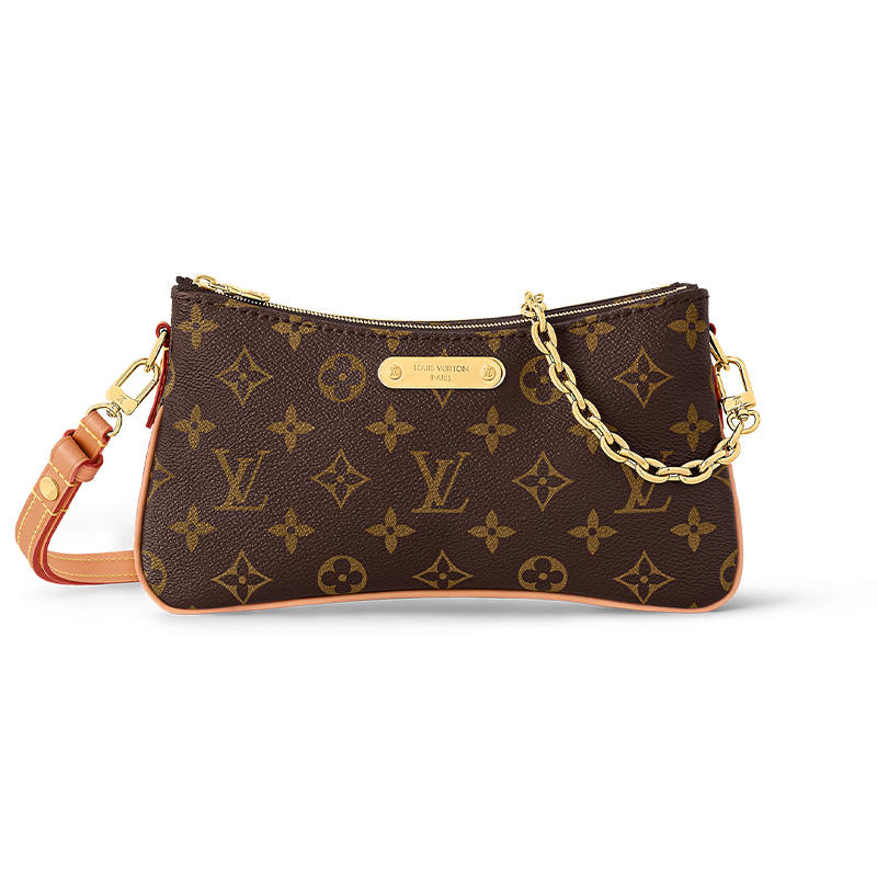 LOUIS VUITTON Liv Pochette Monogram Coated Canvas Shoulder Bag, Crossbody Bag Women's Brown