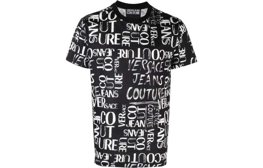 VERSACE JEANS COUTURE 【Previous Season】logo-print short-sleeved T-shirt