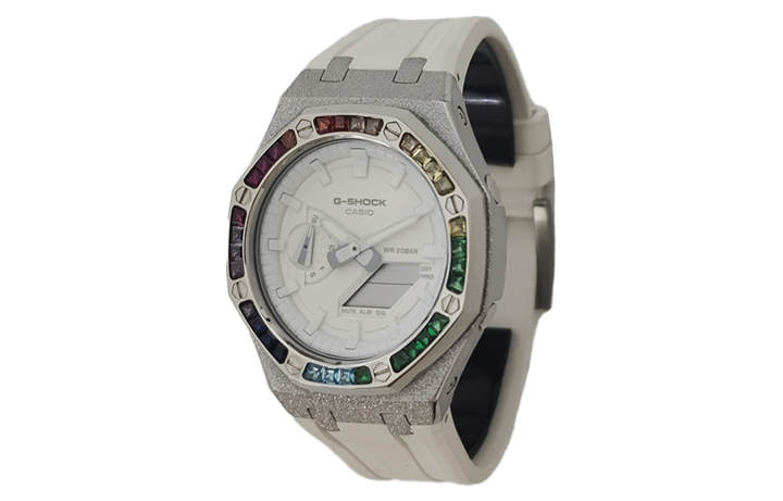 CASIO CASIO Men Liquid Crystal/Analog Dual Display Series White Watch