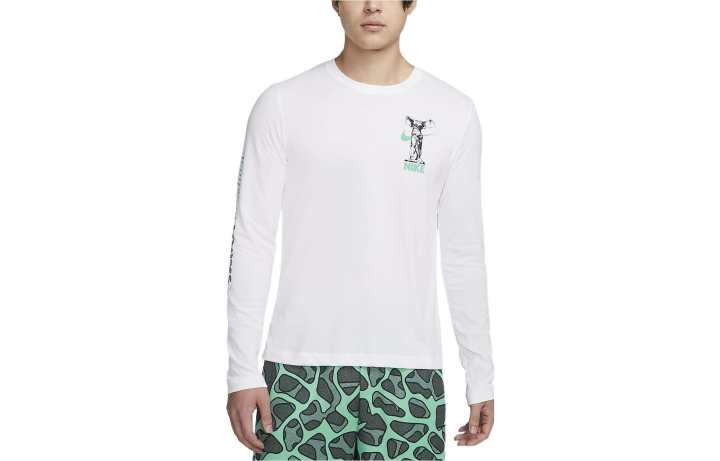 Nike Nike T Shirts Men's White Crew Neck Moderate Straight Fit
