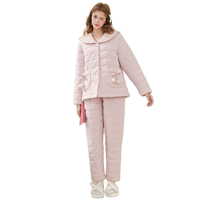 FENTENG Pajama Set Women's Cherry Blossom Pink