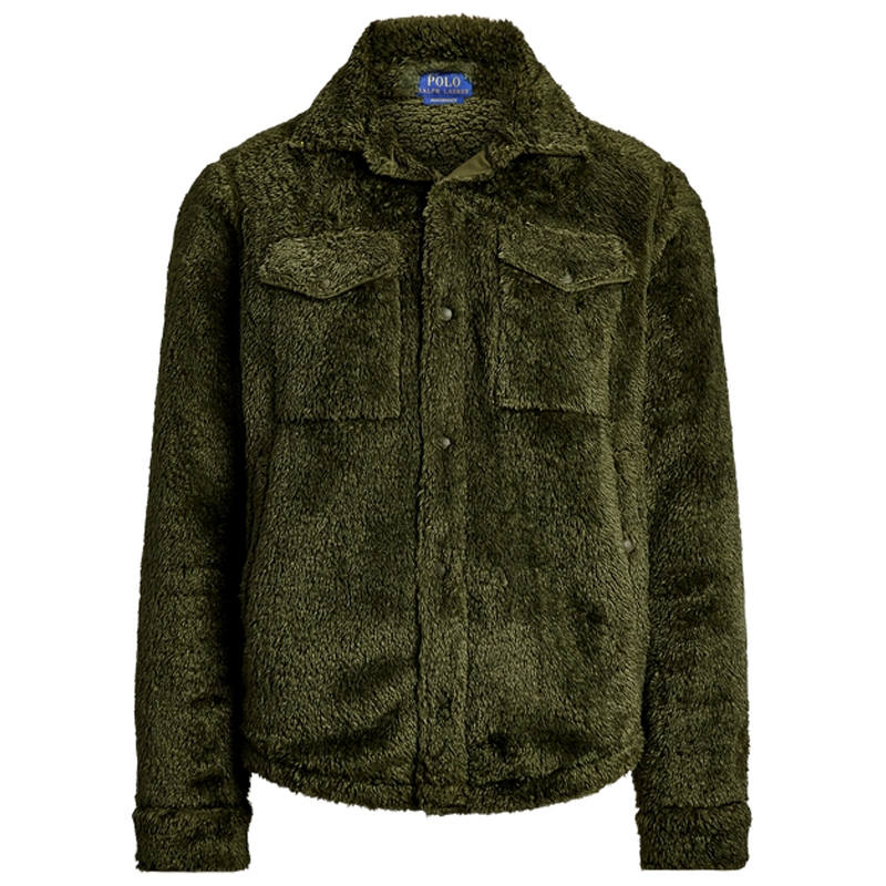 Polo Ralph Lauren SS25 Velvet feel Coat Men's New Olive Green