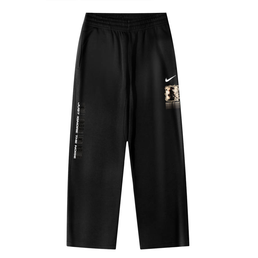 Nike Nike AS Nike Club OH Pant Swoosh NF Faux Linen Swordsman Character Logo Breathable Fleece Lined Casual