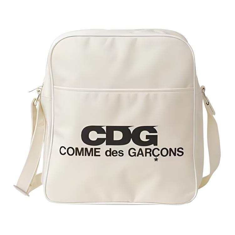 CDG CDG Print Nylon Shoulder Bag Men's Ivory White